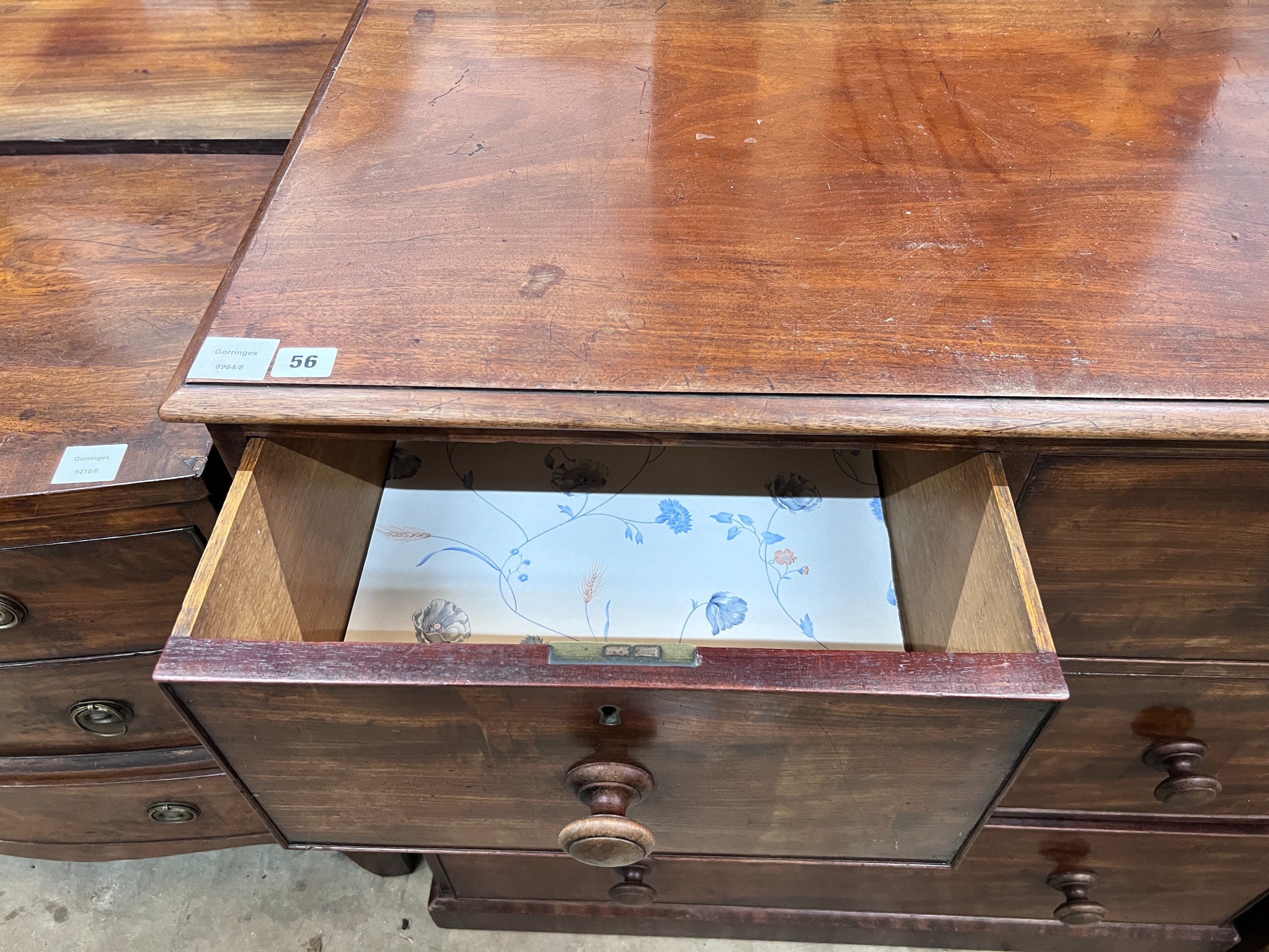 A small Victorian mahogany four drawer chest, width 91cm, depth 49cm, height 90cm *Please note the sale commences at 9am.